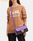  Túi Đeo Vai Coach Signature Morgan Crossbody Bag Purple Brown CJ617 