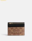  Ví Coach Card Holder Wallet In Signature Canvas CZ034 