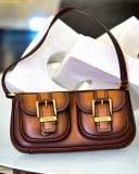  Túi Đeo Vai Michael Kors Zoe Small Burnished Leather Pochette 32F5AZCU1O Nâu Loang Màu 