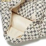  Áo Khoác Phao MLB Monogram New York Yankees 3ADJM0326-50CRS Trắng Kem 