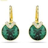  Bông Tai, Khuyên Tai Swarovski Bella V drop earrings Round cut, Green, 18K gold finish 5735389 