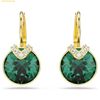  Bông Tai, Khuyên Tai Swarovski Bella V drop earrings Round cut, Green, 18K gold finish 5735389 