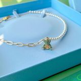  Dây Chuyền, Vòng Cổ Swarovski Teddy pendant Crystal pearl, Bear, Multicolored, Gold-tone plated 5669162 