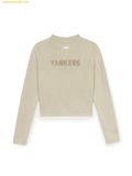  Áo Cardigan MLB Women's Basic Vintage Washed Cardigan New York Yankees 3FKCB0351-50SAM - Trắng Kem 