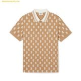  Áo Polo MLB Classic Monogram Front Pattern Collar T-Shirt Boston Red Sox 3Apqm0443 - Nâu 