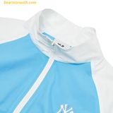  Áo Khoác Gió MLB Women's Crop Colorblock Windbreaker 3FWJB0421-50NYL Xanh Phối Trắng 