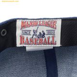  Mũ Lưỡi Trai MLB Cursive Lettering Denim Unstructured Ball Cap LA (Indigo) 3ACPVD14N-07INS 