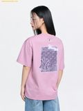  Áo Phông MLB Vintage Denim-like Monotive Oversized Short Sleeve T-shirt New York Yankees Pink 3ATSM0763-50PKS 