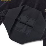  Áo Sweat Crop MLB Women's Basic Velvet Crop Man-to-Man LA (Black) 3FMTB0924-07BKS 