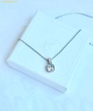  Dây Chuyền Swarovski Birthstone pendant Square cut, April, White, Rhodium plated 5651704 