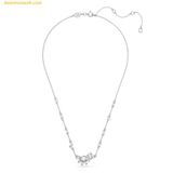  Dây chuyền, vòng cổ Swarovski Gema pendant, Mixed cuts, Flower, White, Rhodium plated 5644683 