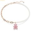Dây Chuyền Swarovski Teddy pendant Crystal pearl, Bear, Pink, Rose gold-tone plated 5669166