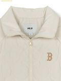 Áo Khoác Phao MLB Women's Vertical Wave Quilted Padded Jacket BOS (D.Cream) 3FPDB0146-43CRD 