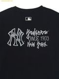  Áo Phông MLB Basic Back Street Logo Oversized Short Sleeve T-shirt New York Yankees 3ATSB0863-50BKS Black 