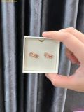  Khuyên Tai, Bông Tai Swarovski Hyperbola stud earrings Infinity, White, Rose gold-tone plated 5684085 