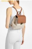  Balo Michael Kors Tribeca Small Signature Logo Backpack Vanila 30F5G2RB1B 