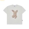 Áo Phông ADLV Fuzzy Rabbit Short Sleeve T-Shirt Trắng Kem