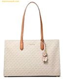  Túi Tote Michael Kors Scarlett Medium Signature Logo Tote Bag Vanila 