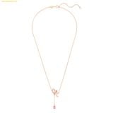  Dây Chuyền, Vòng Cổ Swarovski Volta Y pendant Bow, Pink, Rose gold-tone plated 5647569 