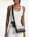  Túi Đeo Chéo Michael Kors Jet Set Small Ombre Straw Crossbody Bag with Case for Apple Airpods Pro 3in1 - Màu Đen 