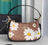 Túi Đeo Vai Coach Teri Shoulder Bag In Signature Canvas With Floral Print CZ586 Màu Nâu 