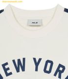  Áo Sweater MLB Sportive Varsity Overfit Track Man-to-Man 3AMTV1044-50CRS Màu Trắng 