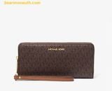  Ví Dài Michael Kors Jet Set Travel Large Logo Continental Wristlet 35F8GTVT3B Nâu Logo 