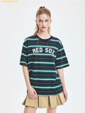  Áo Thun MLB Varsity Stripe Overfit Short Sleeve T-Shirt Boston Red Sox 3ATSV0353-43NYS 