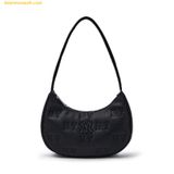  Túi Đeo Vai MLB Classic Mono New Embo Hobo Bag New York Yankees - Đen 3ABQS024N-50BKS 