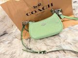  Túi Đeo Vai Coach Teri Mini Crossbody Bag In Signature Leather With Heart Charm Pale Green CCZ29 