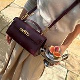  Túi Xách JW PEI Noor Top Handle Bag - Deep Burgundy 