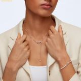  Dây Chuyền Swarovski Hyperbola Y necklace Infinity, White, 18k rose gold finish 5521346 