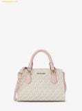  Túi Xách Michael Kors MK Marilyn Small Logo Satchel Crossbody Bag Trắng Logo 