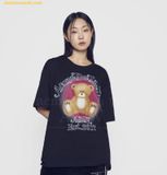  Áo Phông ADLV Blur Sketch Bear Short Sleeve T-Shirt Đen 