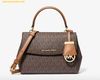 Túi Đeo Chéo Michael Kors MK Ava Extra-Small Signature Logo Crossbody Bag Màu Nâu