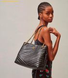  Túi Tote Tory Burch Kira Chevron Tote Màu Đen 157016 