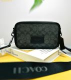  Túi Đeo Chéo Coach Wyatt Crossbody Bag In Signature Canvas With Silver Tone Hardware Black 