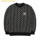  Áo Sweater MLB Monogram Overfit Sweatshirt New York Yankees 3AMTM0224-50BKS Màu Đen 