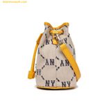  Túi Bucket MLB Dia Monogram Jacquard Mini Bucket Bag New York Yankees Beige - 3ABMS022N-50BGS 