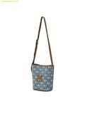  Túi Đeo Chéo MLB Classic Monogram Vintage Denim Bucket Bag New York Yankees 3ABMMV65N-50BLL (Size 24) - Xanh 