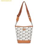  Túi Bucket MLB Big Classic Monogram Jacquard New Bucket Bag New York Yankees Cream 3ABML023N-50CRS Trắng Kem 
