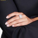  Nhẫn Swarovski Meteora cocktail ring White, Rhodium plated 5689425 