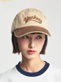  Mũ Lưỡi Trai MLB Varsity Vintage Cursive Colorblock Unstructured Ball Cap NY (Sand) 3ACPVL74N-50SAS 