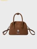  Túi Xách WHOAU Suede Boston Bag Màu Nâu 