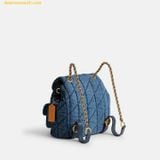  Balo Coach Tabby Backpack With Quilting CZ747 Indigo 