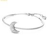 Vòng Tay, Lắc Tay Swarovski Luna bangle Moon, White, Rhodium plated 5666175 