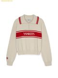  Áo Half-Zip MLB Women's Sportive Varsity Half-Zip Sweater New York Yankees (D.Cream) 3FKPV0344-50CRD 