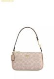  Túi Đeo Vai Coach Nolita 19 In Blocked Signature Canvas Gold Sand Tan 