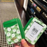  Ví Thẻ Coach Zip Card Case With Floral Print Hoa Xanh 