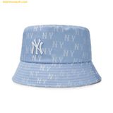  Mũ Bucket MLB Bucket Hat Monogram Series New York Yankees 3AHTM124N-50SBD Xanh 